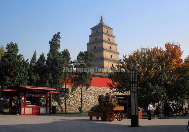Xian Big Goose Pagoda Autumn Scenery