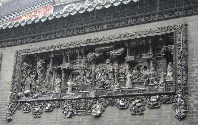 Carved Wall at Ancestral Temple of the Chen Family Guangzhou