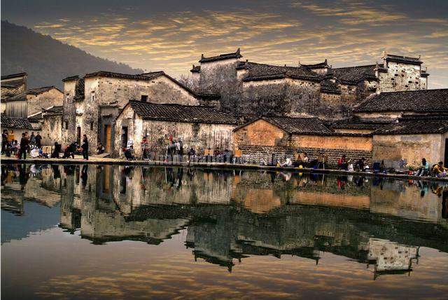 People Sketching at Hongcun Village Anhui