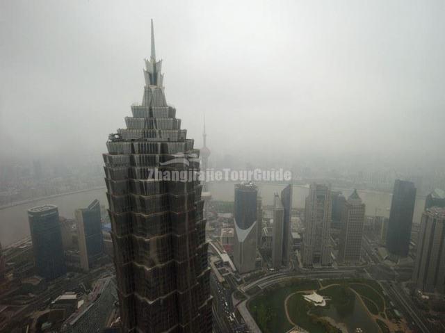 Jinmao Tower in the Misty Day Shanghai