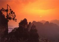 The Sunset Over the Suoxi Valley Nature Reserve, Zhangjiajie