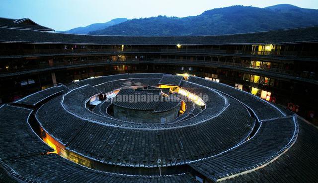 Tianluokeng Tulou Cluster Night View Fujian