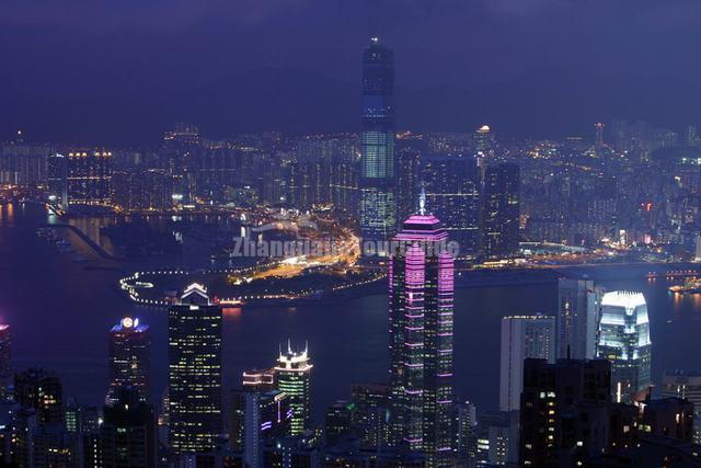 Victoria Peak Charming Night View Hong Kong 