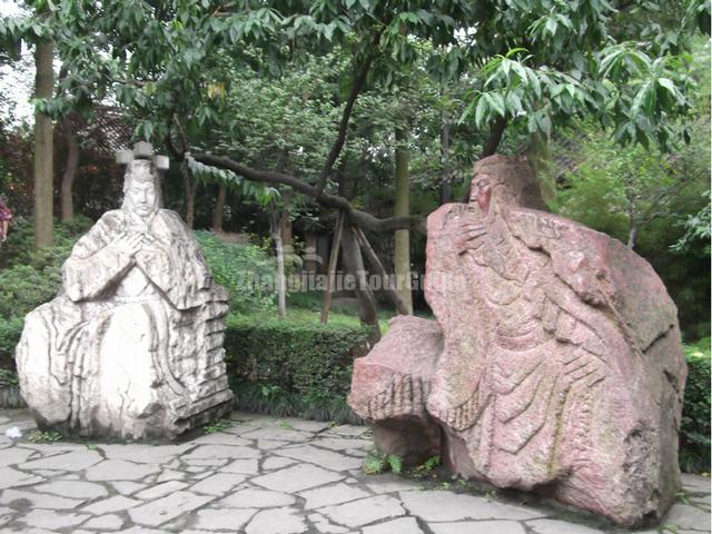 Wuhou Memorial Temple Stone Statues Chengdu