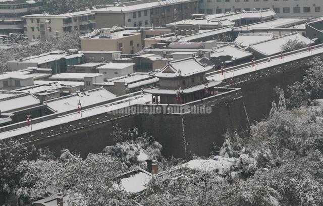 Xian City Wall Winter Lanscape
