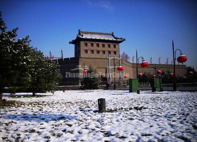 Xian City Wall Winter Scenery
