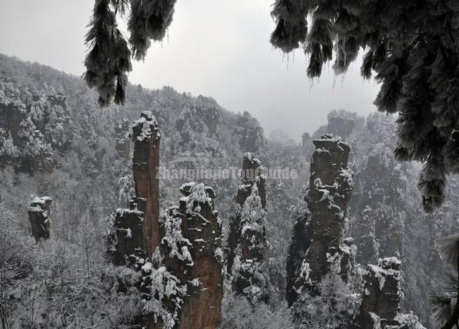 Zhangjiajie National Forest Park Snowscape