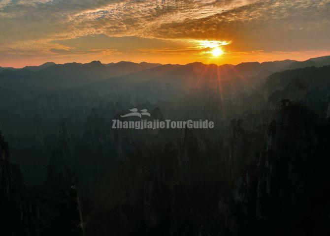 Zhangjiajie National Forest Park Sunset
